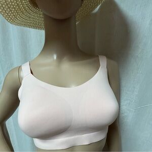Duluthtrading bra small NWT adjustable wicking baby pink color wide straps
